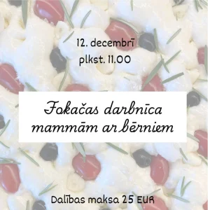 Fokačas darbnīca mammām ar bērniem 12.12.
